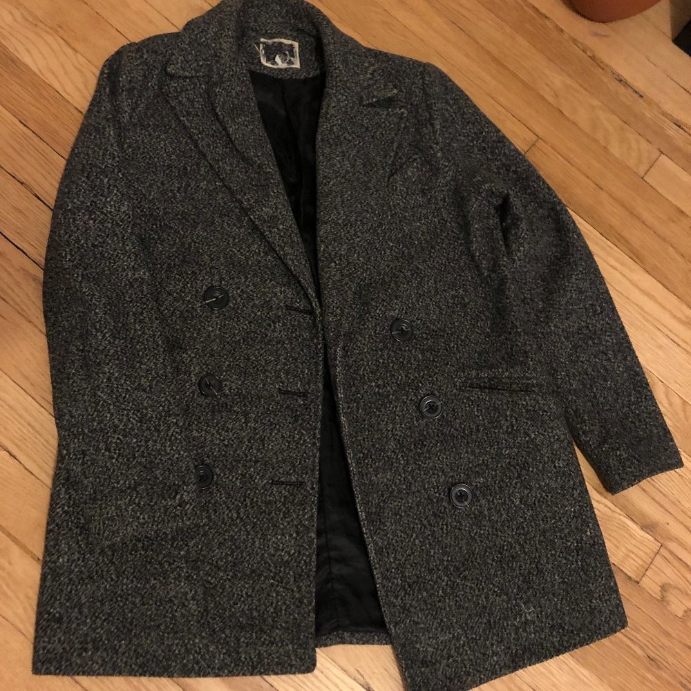 Grey Double Breasted Blazer Jacket